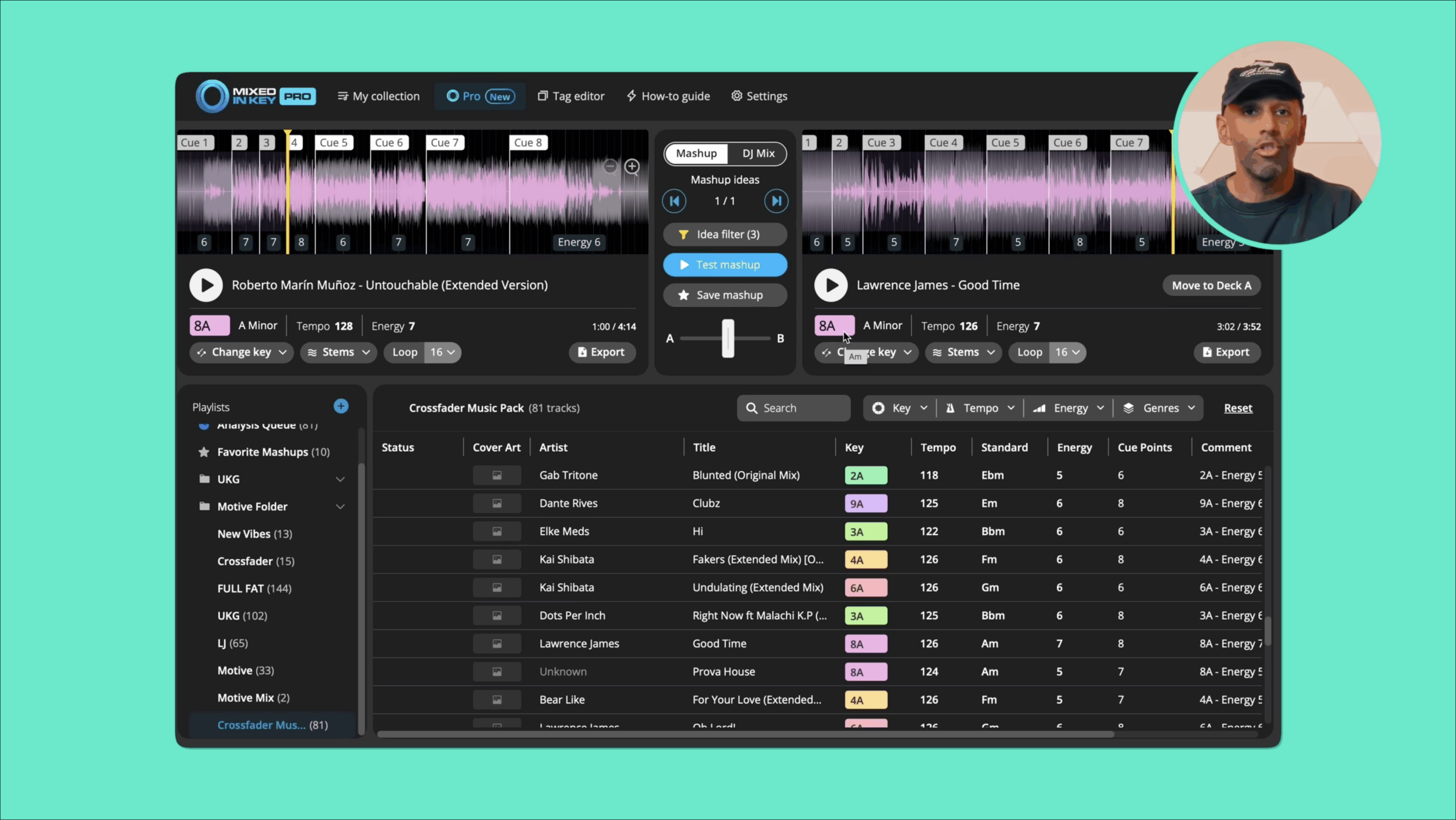 Crossfader feature screenshot 2
